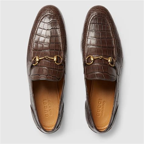 gucci jordan leather loafer|Gucci jordaan crocodile loafer.